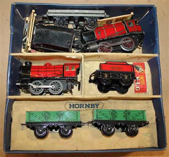 Hornby train set, boxes